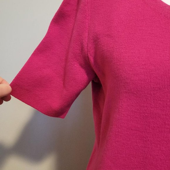Ann Taylor Factory Pink Knit Short Sleeve Dress - Picture 4 of 5